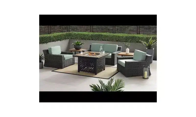 HomeStock Beaufort Outdoor Wicker Table - Brown
