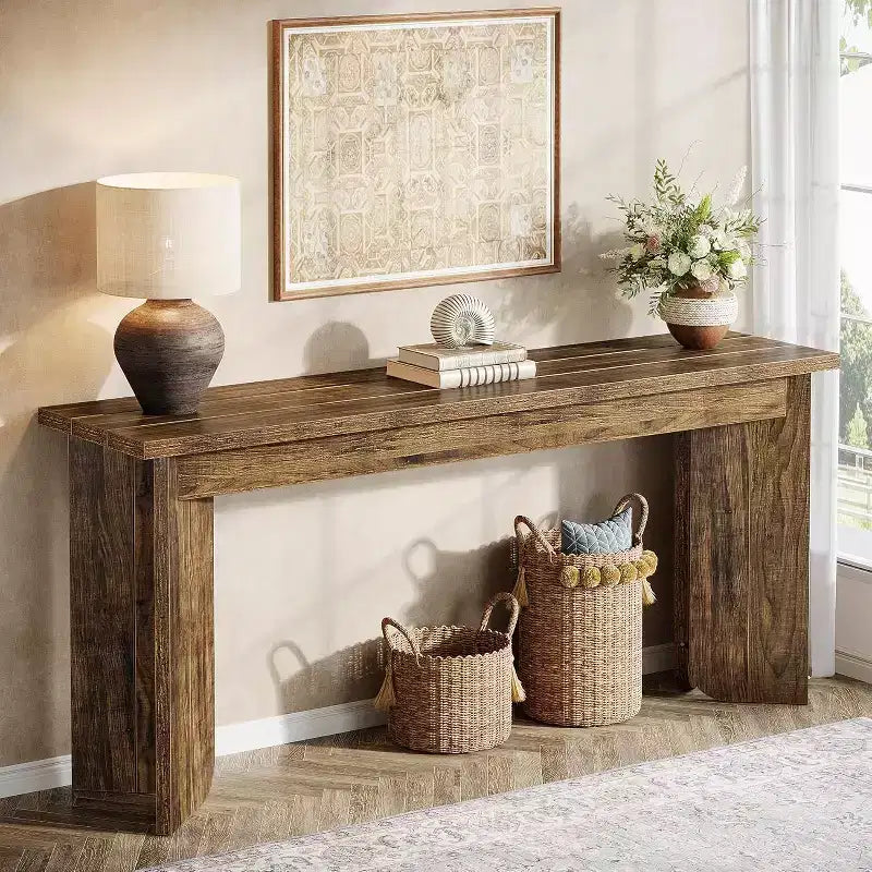 Lantine 70.9-Inch Extra Long Sofa Table Sofa Table for Living Room