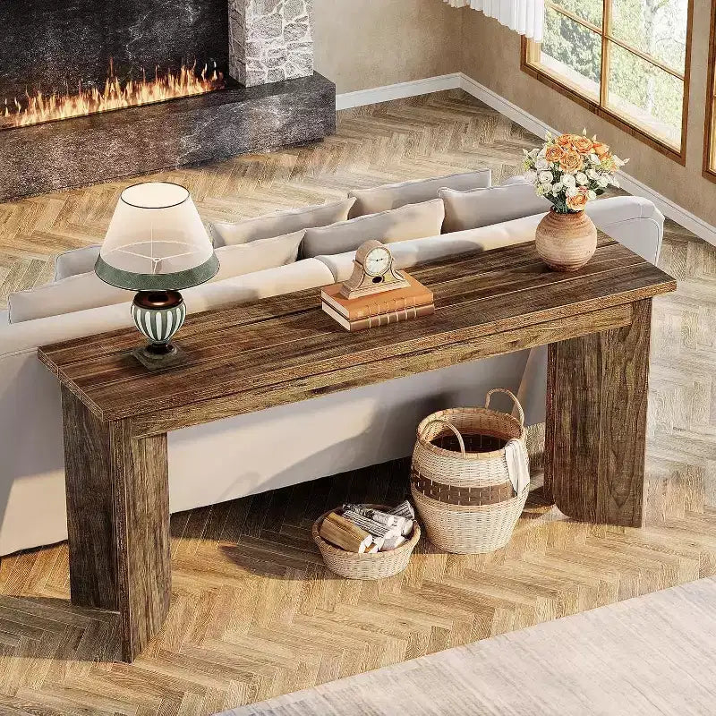Lantine 70.9-Inch Extra Long Sofa Table Sofa Table for Living Room
