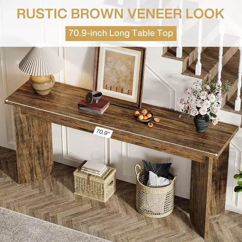 Lantine 70.9-Inch Extra Long Sofa Table Sofa Table for Living Room