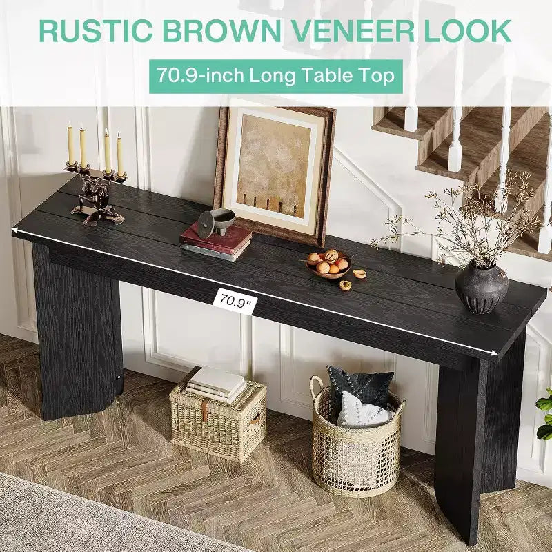 Lantine 70.9-Inch Extra Long Sofa Table Sofa Table for Living Room