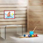 Lavish Home Acrylic Side Table, Multipurpose C-Shaped End Table, Laptop Lap Desk, Modern Furniture for Living Room, Bedroom, and Office