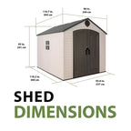 Lifetime 8 ft. x 10 ft. Outdoor Storage Shed, Tan (60371)