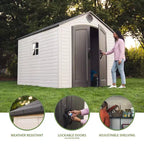 Lifetime 8 ft. x 10 ft. Outdoor Storage Shed, Tan (60371)