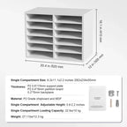 VEVOR Literature Organizers, 12 Compartments Office Mailbox with Adjustable Shelves, Wood Literature Sorter 20.4x12x16.1 inches, EPA Certified