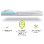 Modera Premium Baby Dual-Sided Bamboo Charcoal Infused Memory Foam Crib Mattress, Waterproof & Washasbsle Cover