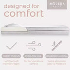 Modera Premium Baby Dual-Sided Bamboo Charcoal Infused Memory Foam Crib Mattress, Waterproof & Washasbsle Cover