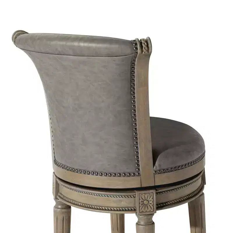Maven Lane Pullman Swivel Bar Stools with Faux Leather