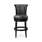 Maven Lane Pullman Swivel Bar Stools with Faux Leather