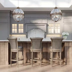 Maven Lane Pullman Swivel Bar Stools with Faux Leather