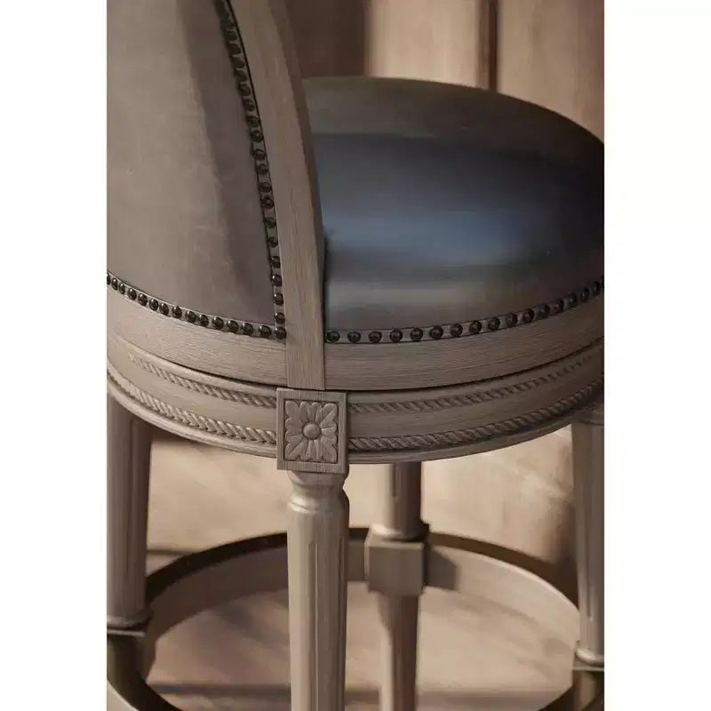 Maven Lane Pullman Swivel Bar Stools with Faux Leather