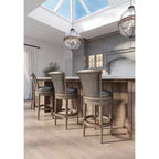 Maven Lane Pullman Swivel Bar Stools with Faux Leather