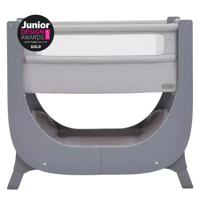 Shnuggle Air Lite Bedside Bassinet | Infant Crib Height Adjustable Baby Bed with Mattress