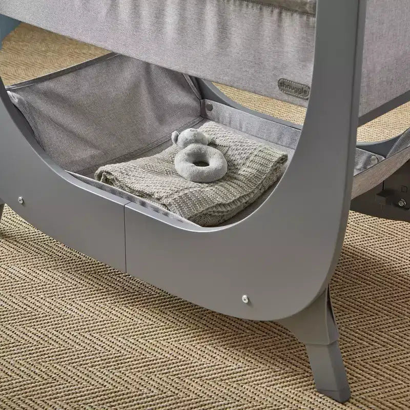 Shnuggle Air Lite Bedside Bassinet | Infant Crib Height Adjustable Baby Bed with Mattress