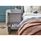 Shnuggle Air Lite Bedside Bassinet | Infant Crib Height Adjustable Baby Bed with Mattress