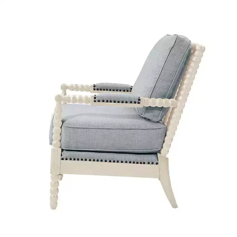 Okak Accent Chair with Comfy Upholstery Removable Cushion Solid Wood Frame Classic Stylish Reading Armchair for Living Room Waiting Room