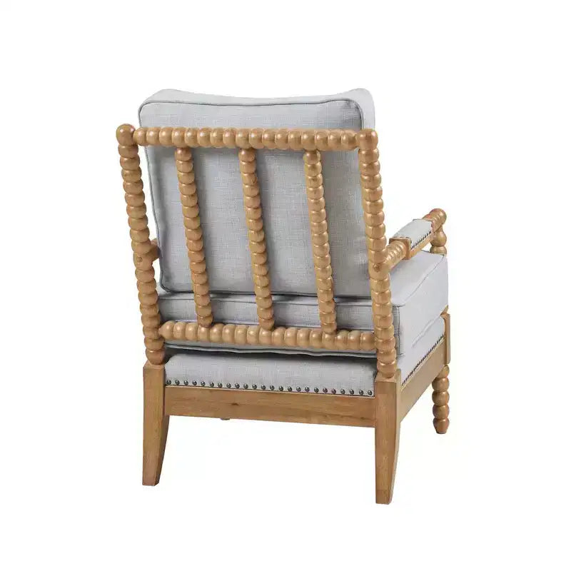 Okak Accent Chair with Comfy Upholstery Removable Cushion Solid Wood Frame Classic Stylish Reading Armchair for Living Room Waiting Room
