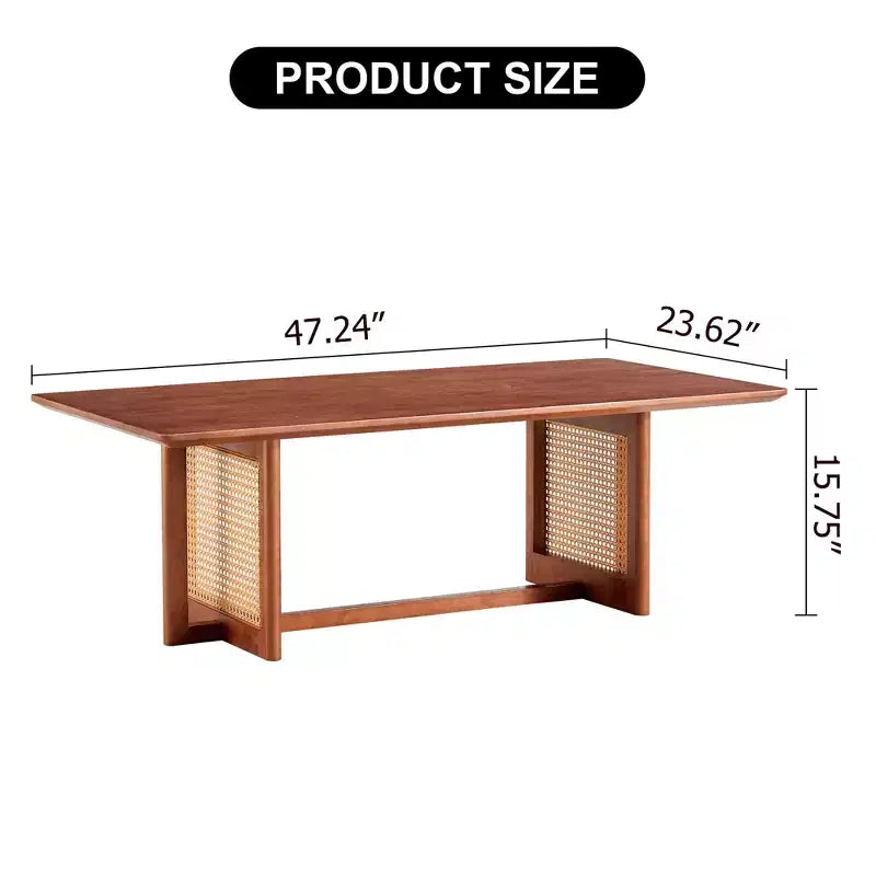 Vatros Rectangle Modern Coffee Table Small Wood Coffee Table