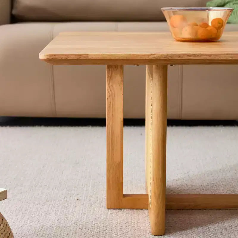Vatros Rectangle Modern Coffee Table Small Wood Coffee Table