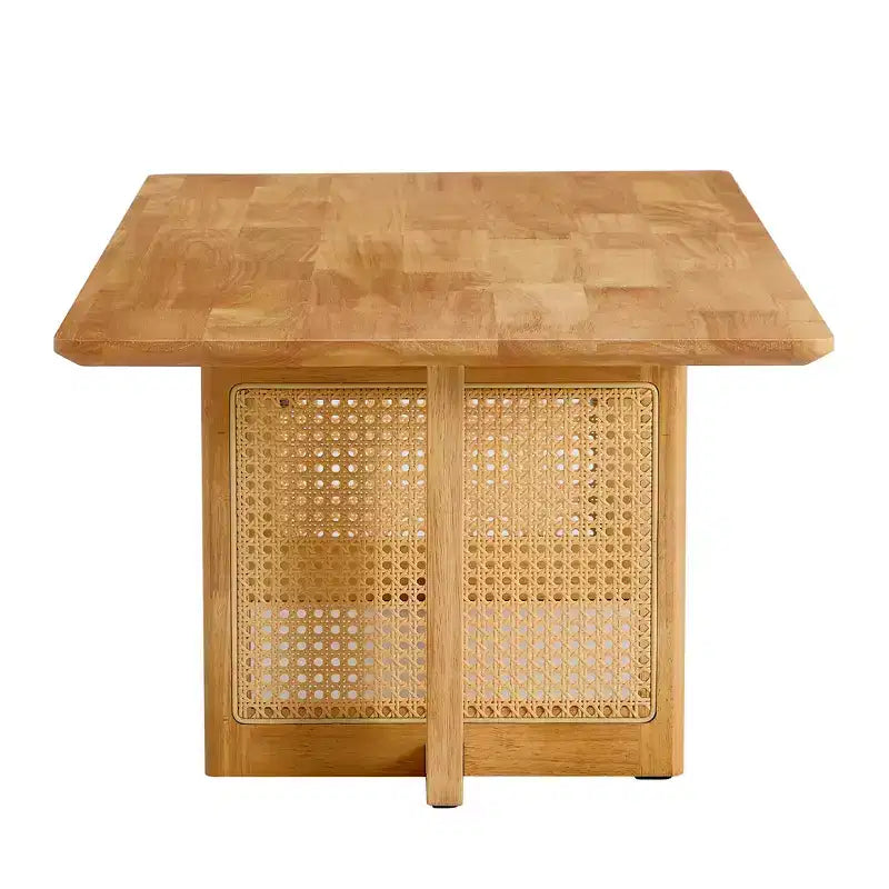 Vatros Rectangle Modern Coffee Table Small Wood Coffee Table