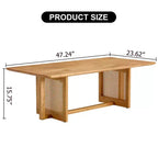 Vatros Rectangle Modern Coffee Table Small Wood Coffee Table