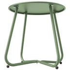 GRANDPATIO Designs Steel Patio Side Table, Weather Resistant Outdoor Round End Table