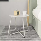GRANDPATIO Designs Steel Patio Side Table, Weather Resistant Outdoor Round End Table