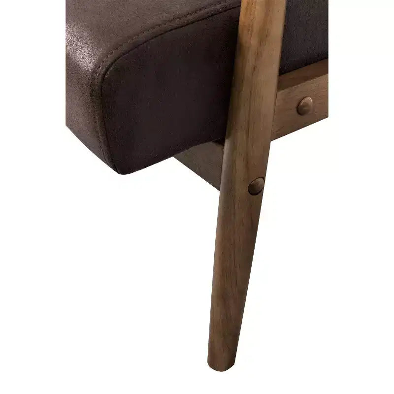 Okak 25.38 W Leisure Accent Chair with Comfy Upholstery Solid Wood Mid-Century Reading Armchair for Living Room Bedroom Waiting Room