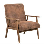 Okak 25.38 W Leisure Accent Chair with Comfy Upholstery Solid Wood Mid-Century Reading Armchair for Living Room Bedroom Waiting Room