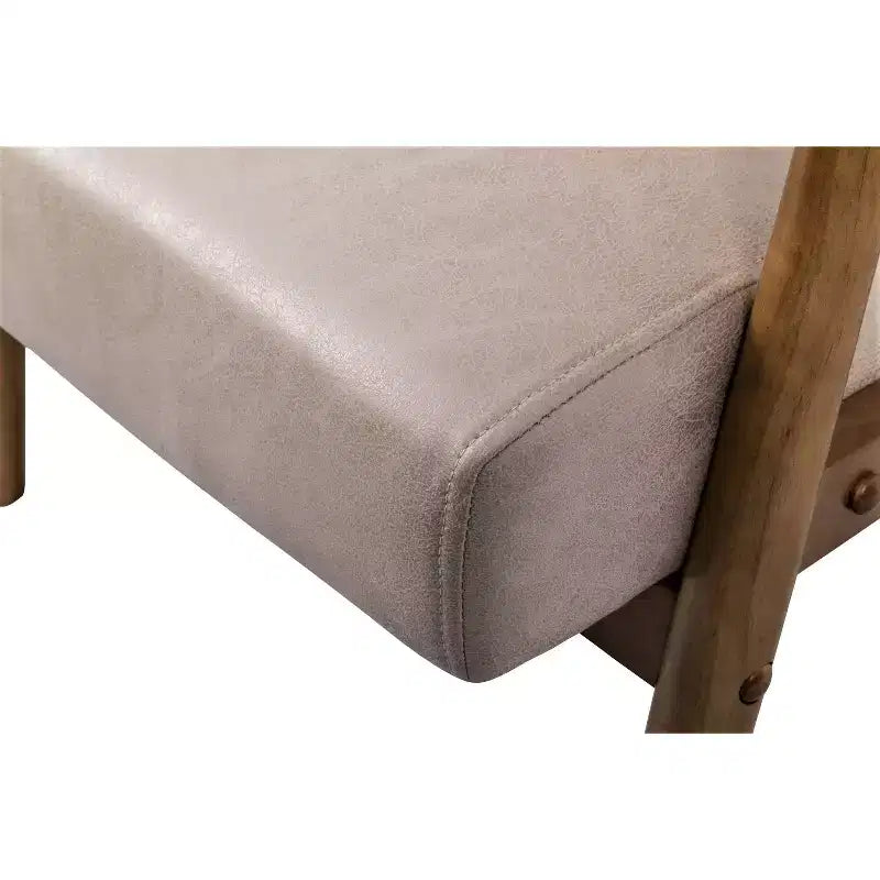 Okak 25.38 W Leisure Accent Chair with Comfy Upholstery Solid Wood Mid-Century Reading Armchair for Living Room Bedroom Waiting Room