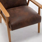 Okak 25.38 W Leisure Accent Chair with Comfy Upholstery Solid Wood Mid-Century Reading Armchair for Living Room Bedroom Waiting Room