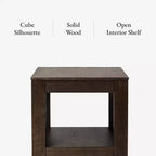 Maven Lane Paulo Wooden Side Table 22x22