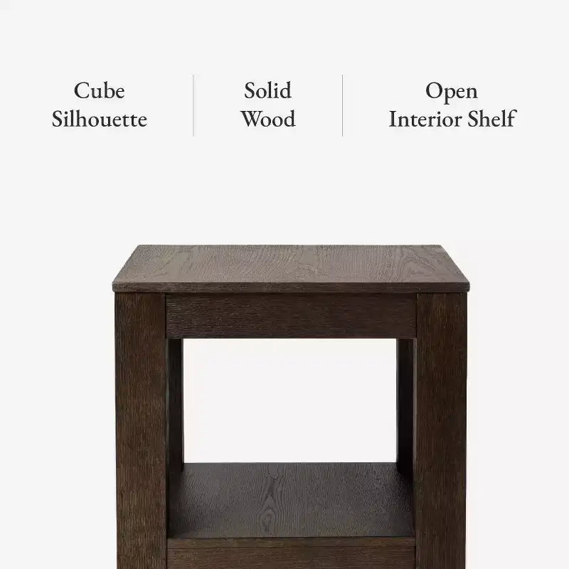 Maven Lane Paulo Wooden Side Table 22x22