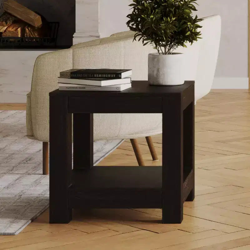 Maven Lane Paulo Wooden Side Table 22x22