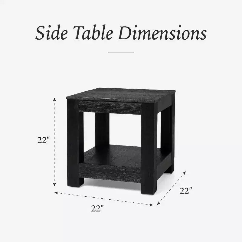 Maven Lane Paulo Wooden Side Table 22x22