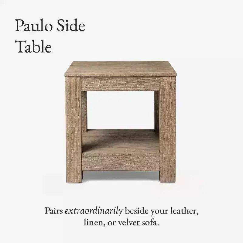 Maven Lane Paulo Wooden Side Table 22x22