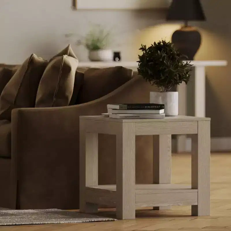 Maven Lane Paulo Wooden Side Table 22x22