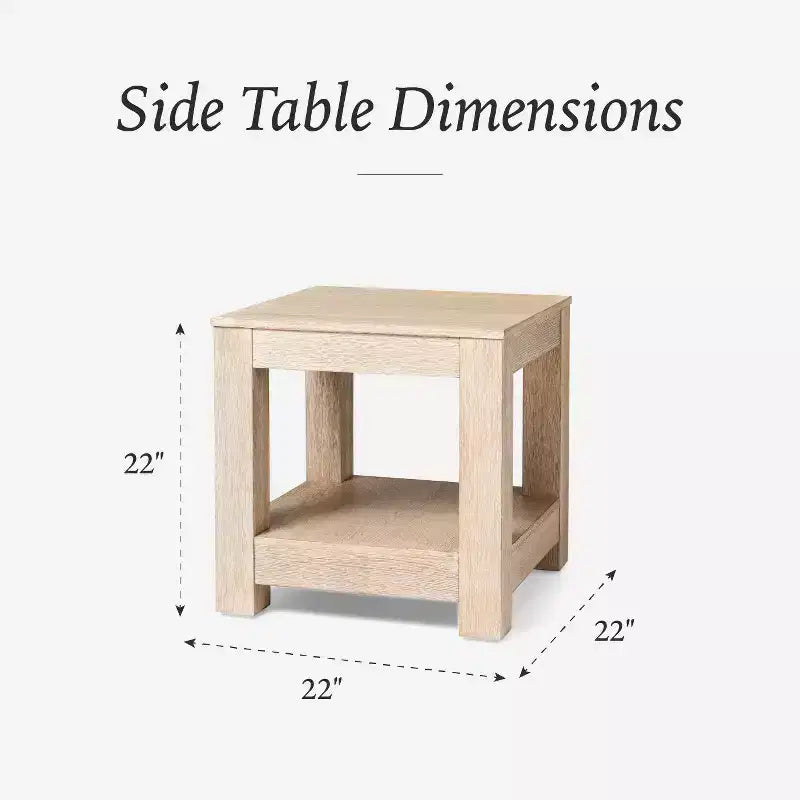 Maven Lane Paulo Wooden Side Table 22x22