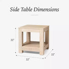 Maven Lane Paulo Wooden Side Table 22x22