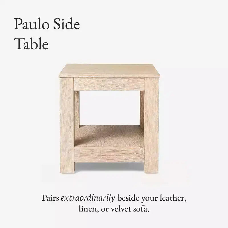 Maven Lane Paulo Wooden Side Table 22x22