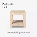 Maven Lane Paulo Wooden Side Table 22x22
