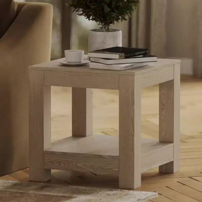 Maven Lane Paulo Wooden Side Table 22x22