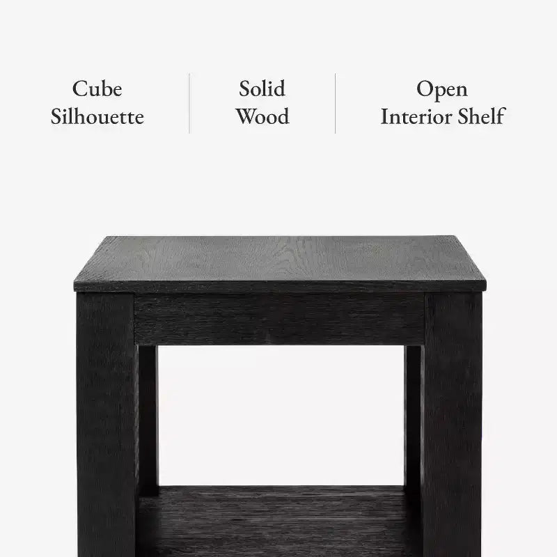Maven Lane Paulo Wooden Side Table 22x22