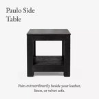 Maven Lane Paulo Wooden Side Table 22x22