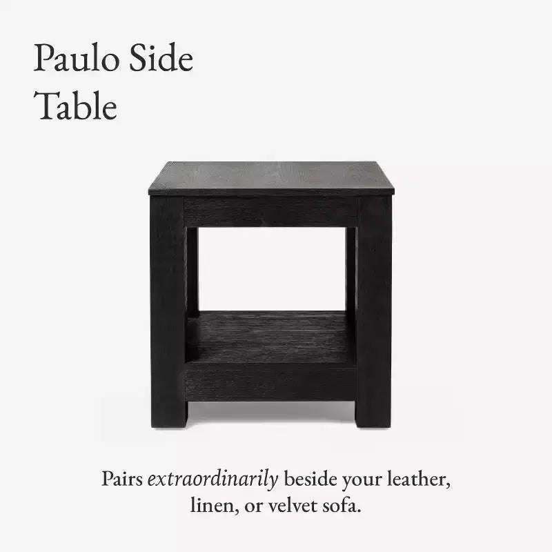 Maven Lane Paulo Wooden Side Table 22x22