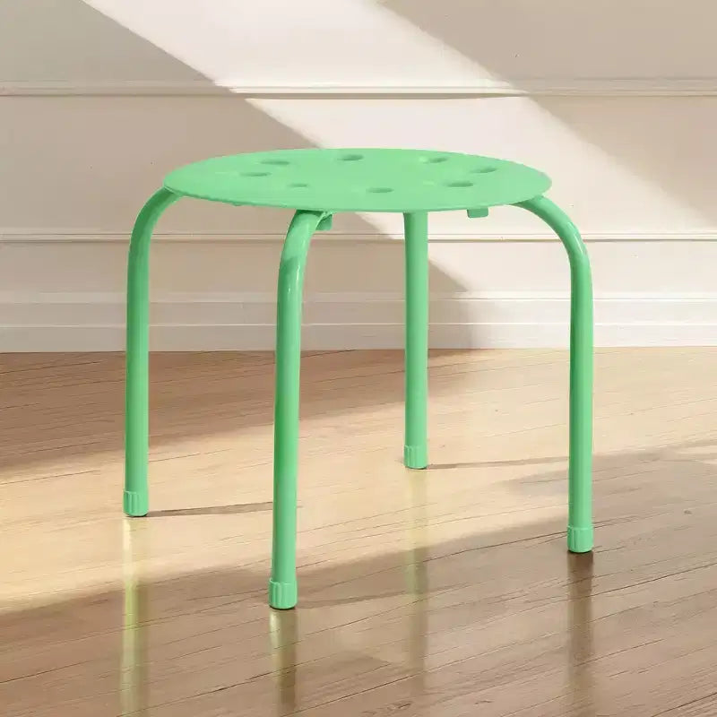 VECELO Stackable Stools for Classroom, 11.8 Height Plastic Portable Stacking Stool Chairs with Non-Slip Foot Mats for School, Set of 6/8