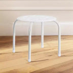 VECELO Stackable Stools for Classroom, 11.8 Height Plastic Portable Stacking Stool Chairs with Non-Slip Foot Mats for School, Set of 6/8