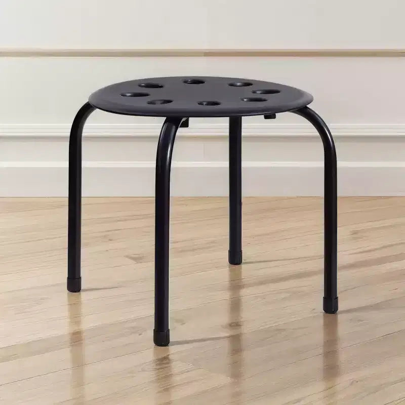 VECELO Stackable Stools for Classroom, 11.8 Height Plastic Portable Stacking Stool Chairs with Non-Slip Foot Mats for School, Set of 6/8