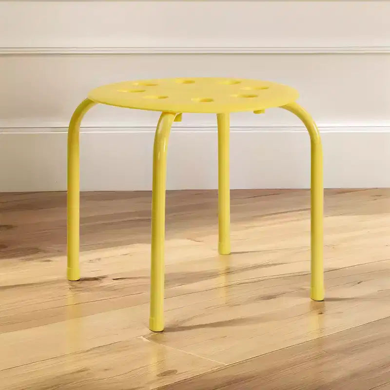 VECELO Stackable Stools for Classroom, 11.8 Height Plastic Portable Stacking Stool Chairs with Non-Slip Foot Mats for School, Set of 6/8