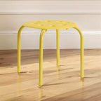 VECELO Stackable Stools for Classroom, 11.8 Height Plastic Portable Stacking Stool Chairs with Non-Slip Foot Mats for School, Set of 6/8